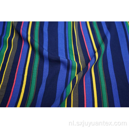 100% Viscose High Twist Crêpe Stripe Print Fabric